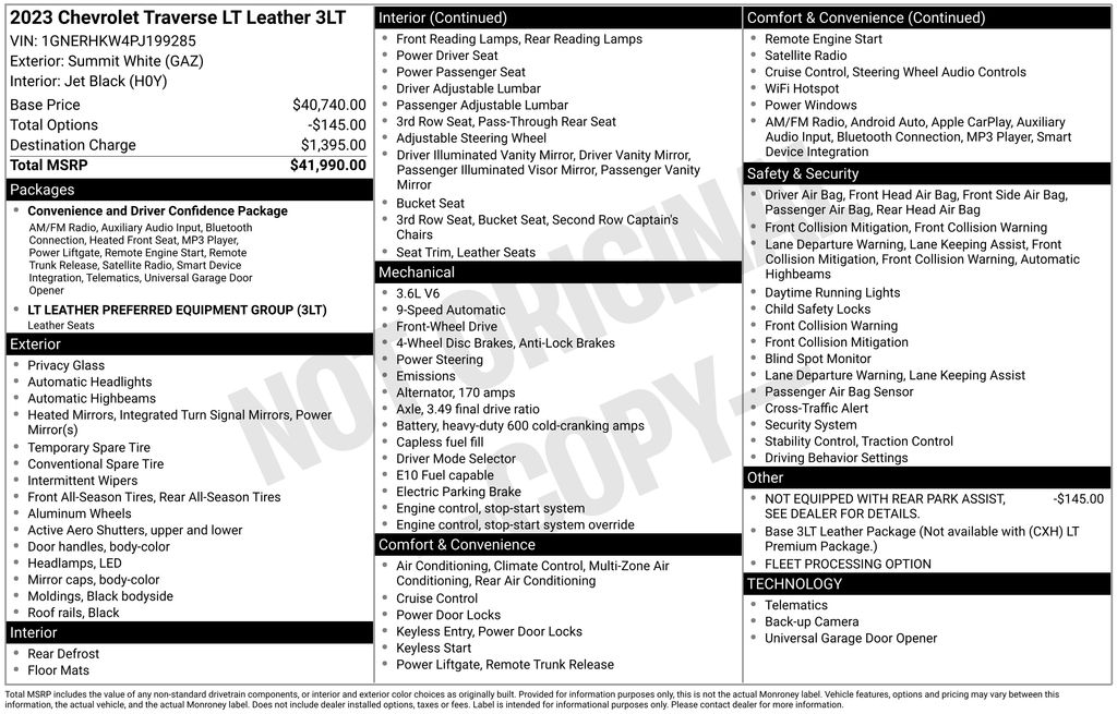 2023 Chevrolet Traverse LT Leather - 3
