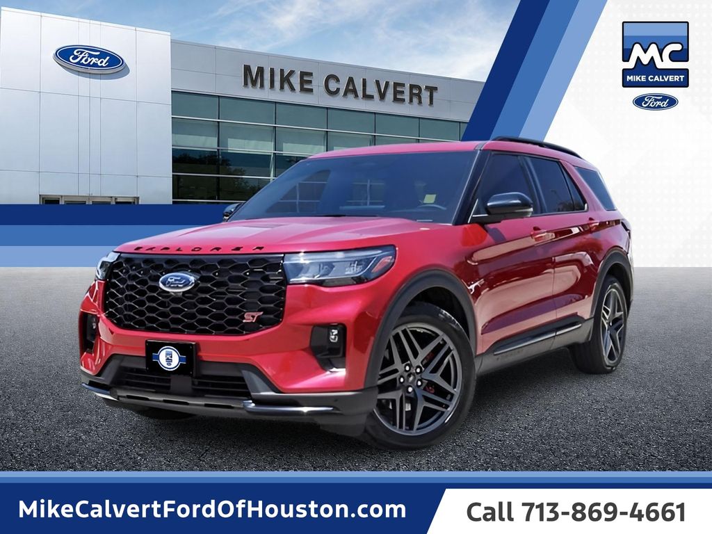 Red Metallic 2025 Ford Explorer SUV / Crossover All-Wheel Drive Automatic