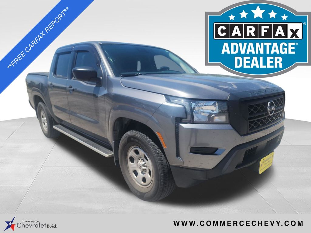 Gray (Gun Metallic) 2022 Nissan Frontier S Crew Cab RWD Pickup Truck 4X2 9-Speed Automatic