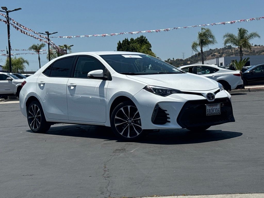 Super White 2018 Toyota Corolla Sedan Front-Wheel Drive Continuously Variable Transmission