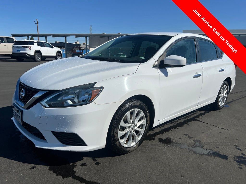 White (Fresh Powder) 2019 Nissan Sentra Sedan Front-Wheel Drive Continuously Variable Transmission