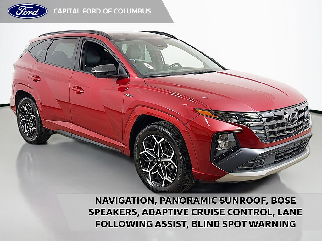 Ultimate Red 2024 Hyundai Tucson Hybrid N Line AWD SUV / Crossover All-Wheel Drive 6-Speed Automatic