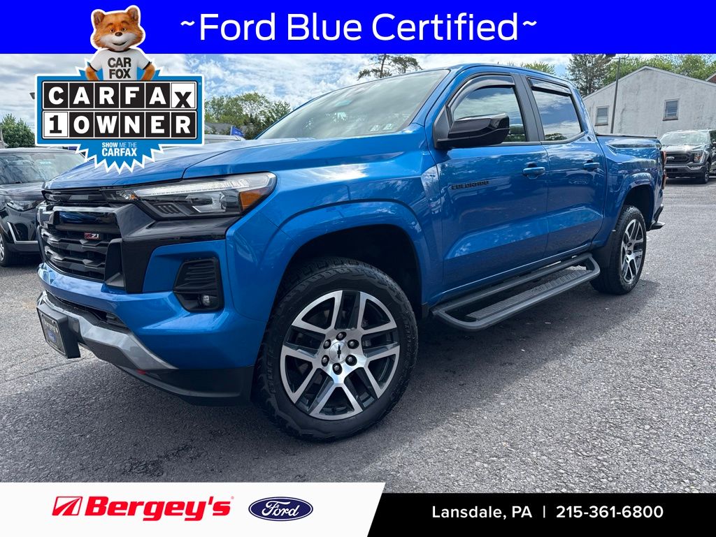 Glacier Blue Metallic 2024 Chevrolet Colorado Pickup Truck Four-Wheel Drive 8-Speed Automatic