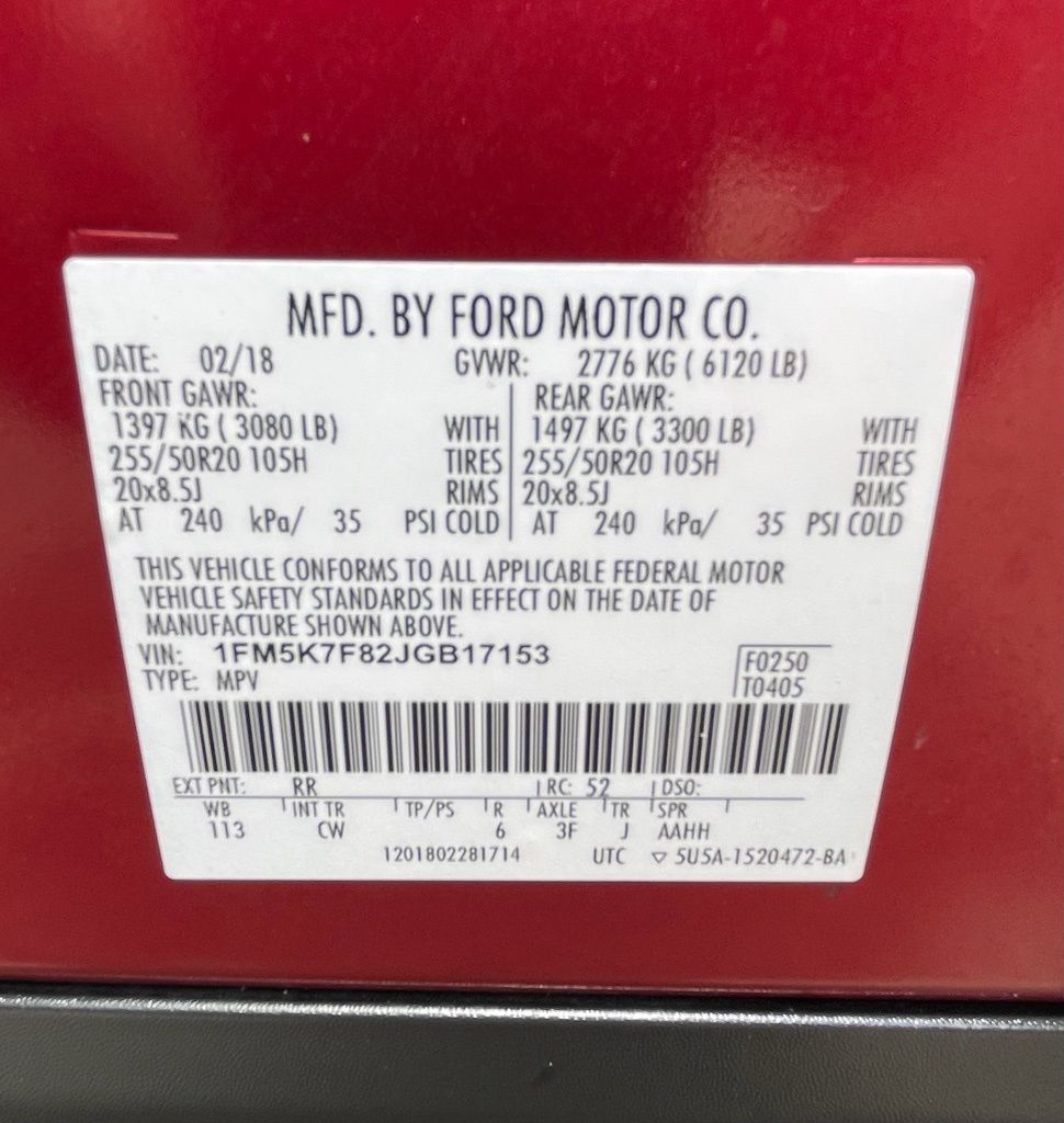 2018 Ford Explorer Limited Red at Bayway Cadillac of The Woodlands