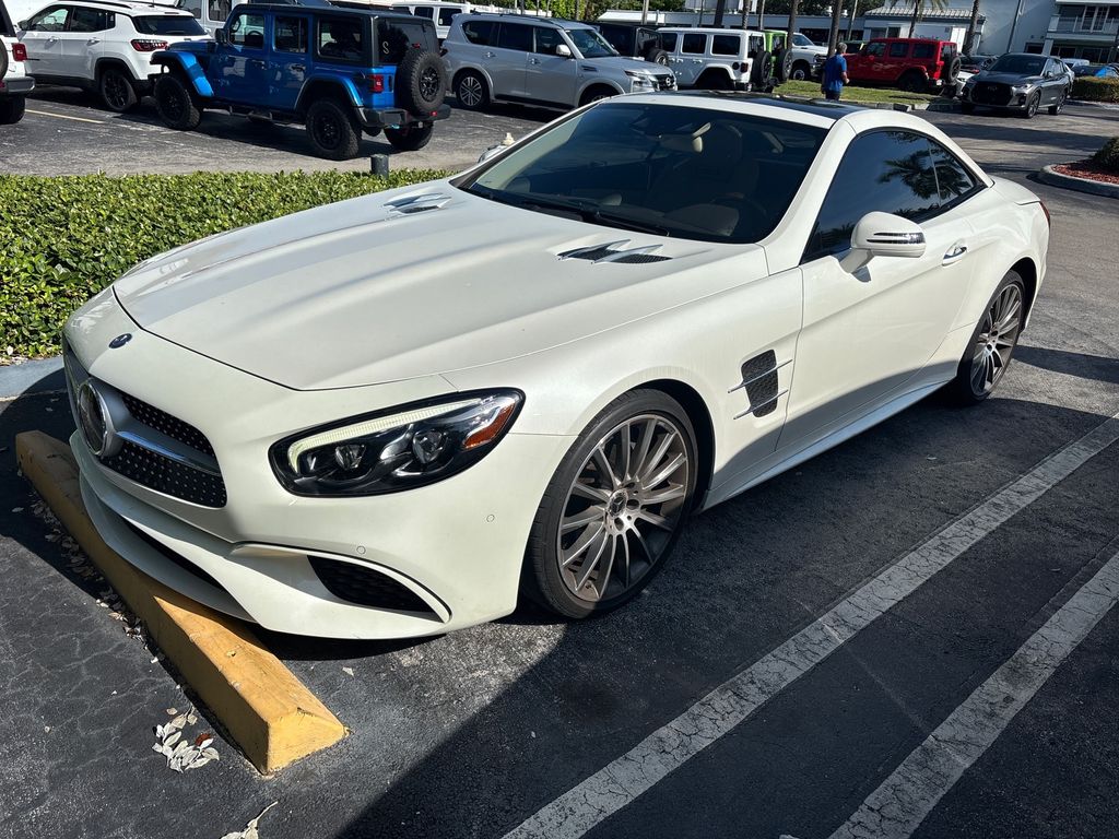 Diamond White 2017 Mercedes-Benz SL-Class Convertible Rear-Wheel Drive 9-Speed Automatic