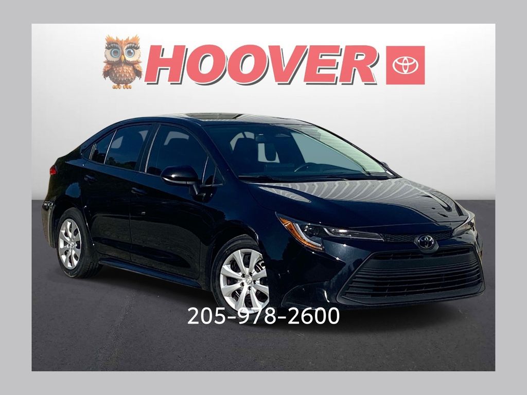 Midnight Black Metallic 2024 Toyota Corolla LE FWD Sedan Front-Wheel Drive Continuously Variable Transmission