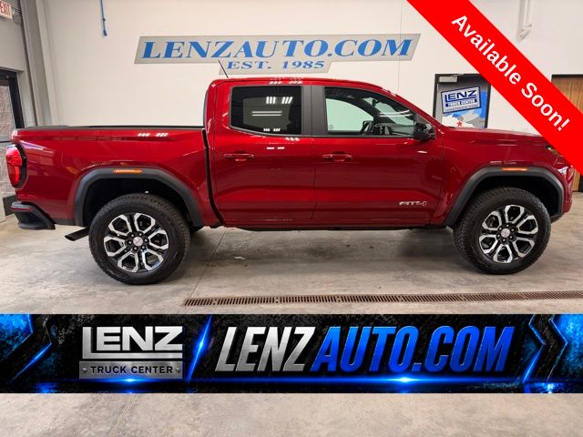 Volcanic Red Tintcoat 2024 GMC Canyon AT4 Crew Cab 4WD Pickup Truck Four-Wheel Drive 8-Speed Automatic