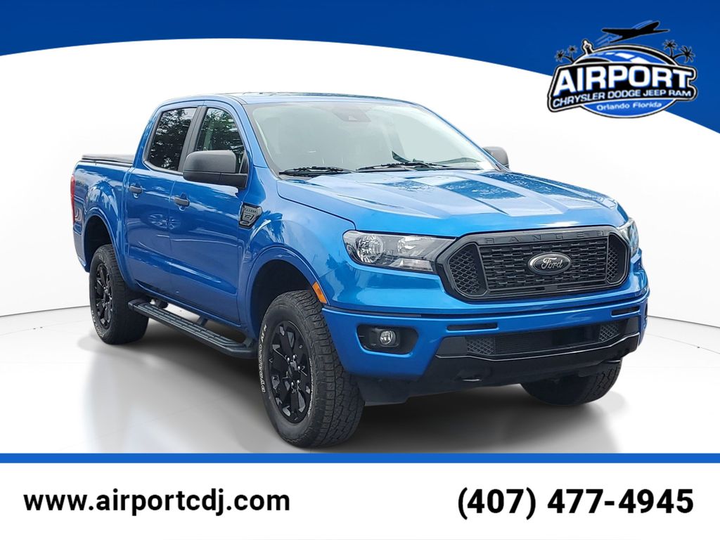 Blue Metallic 2023 Ford Ranger XLT SuperCrew 4WD Pickup Truck Four-Wheel Drive Automatic