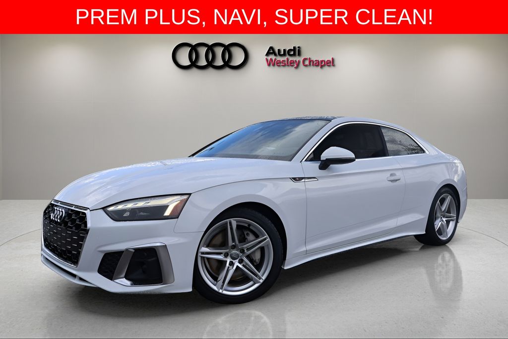 Glacier White Metallic 2020 Audi A5 Coupe All-Wheel Drive 7-Speed Automatic