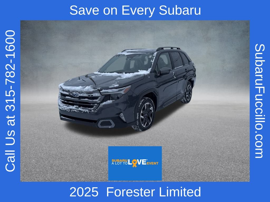 Gray Metallic 2025 Subaru Forester Limited Crossover AWD SUV / Crossover All-Wheel Drive Continuously Variable Transmission