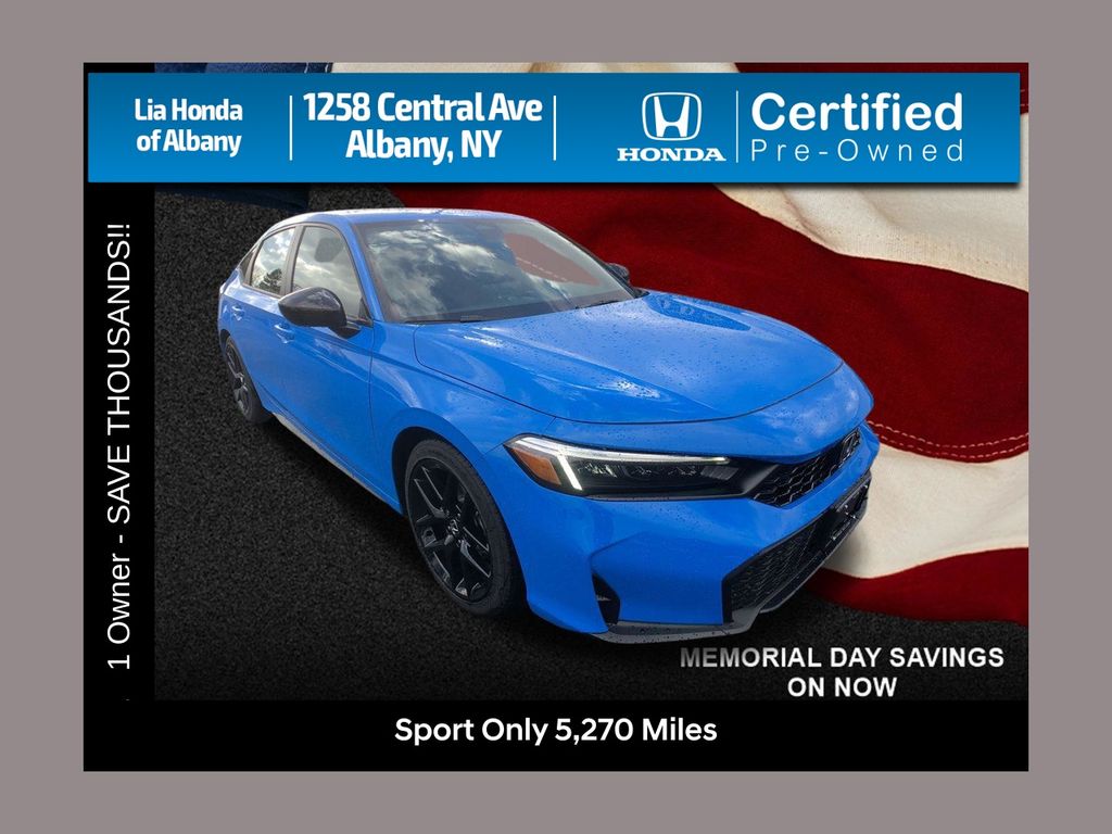 Boost Blue Pearl 2025 Honda Civic Hatchback Sport FWD Hatchback Front-Wheel Drive Continuously Variable Transmission