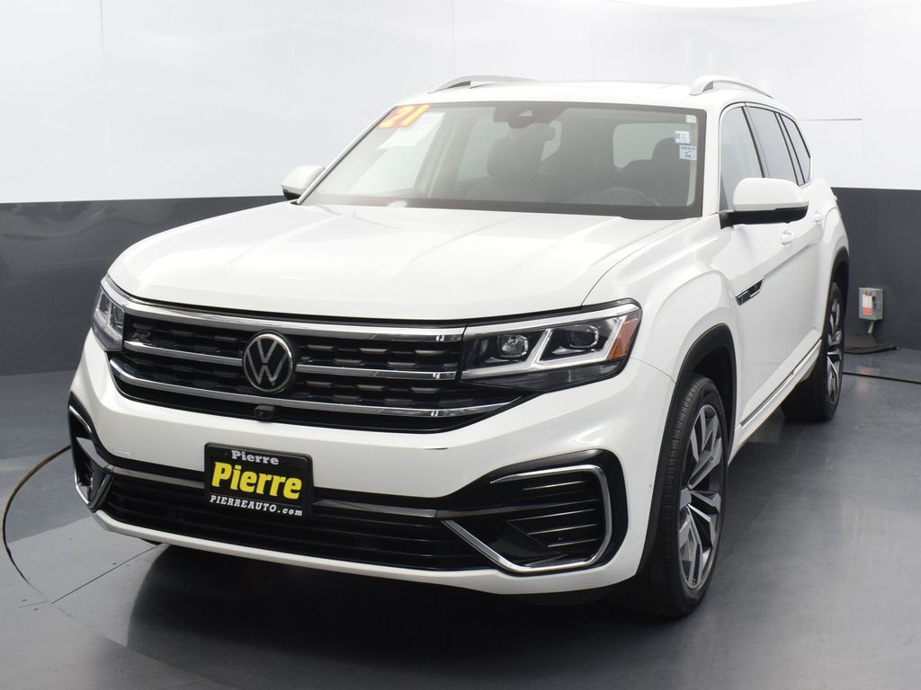 Pure White 2021 Volkswagen Atlas V6 SEL Premium R-Line 4Motion SUV / Crossover All-Wheel Drive 8-Speed Automatic
