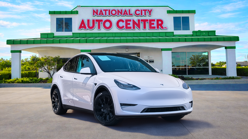 Pearl White Multi-Coat 2021 Tesla Model Y SUV / Crossover All-Wheel Drive 1-Speed Automatic