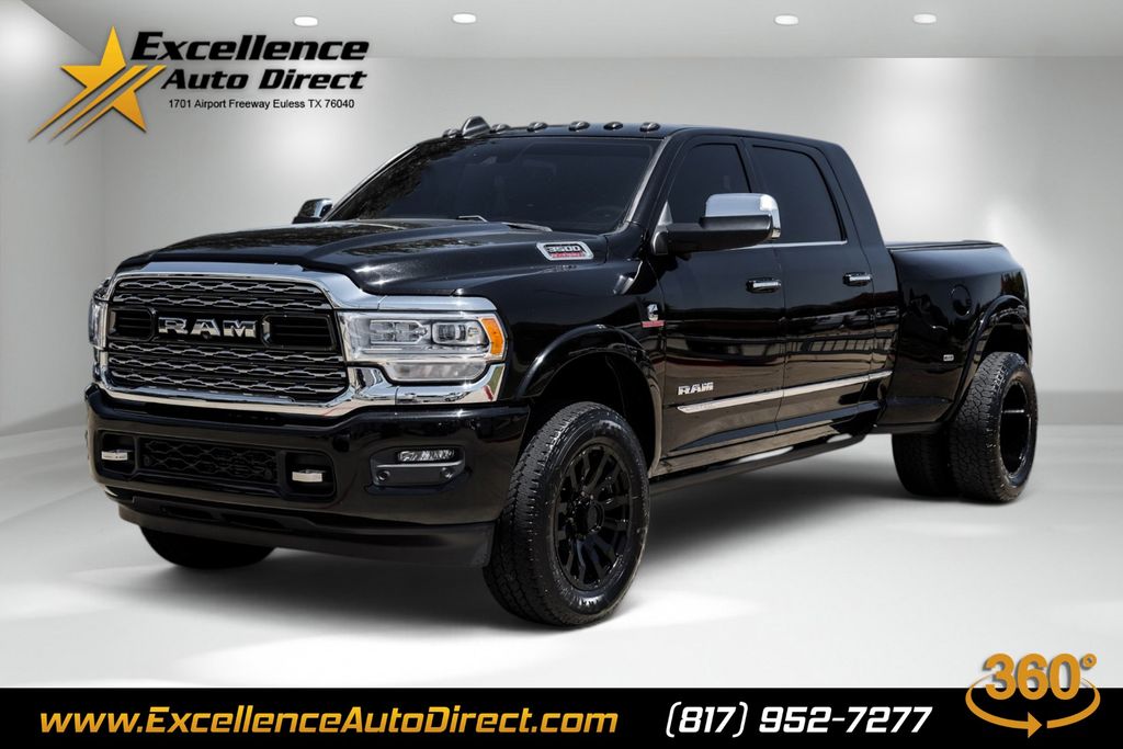 Diamond Black Crystal Pearlcoat 2021 RAM 3500 Pickup Truck Four-Wheel Drive 6-Speed Automatic