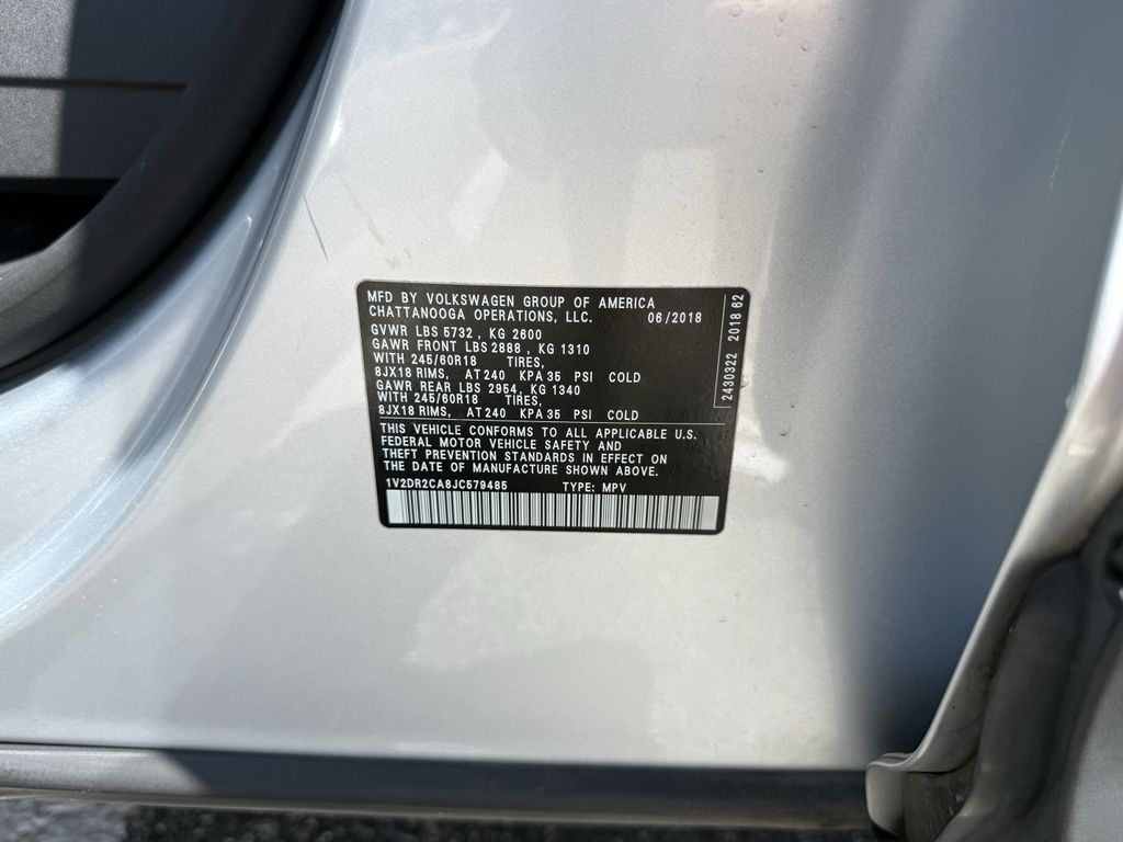 2018 Volkswagen Atlas 3.6L V6 SE Silver at Community Honda