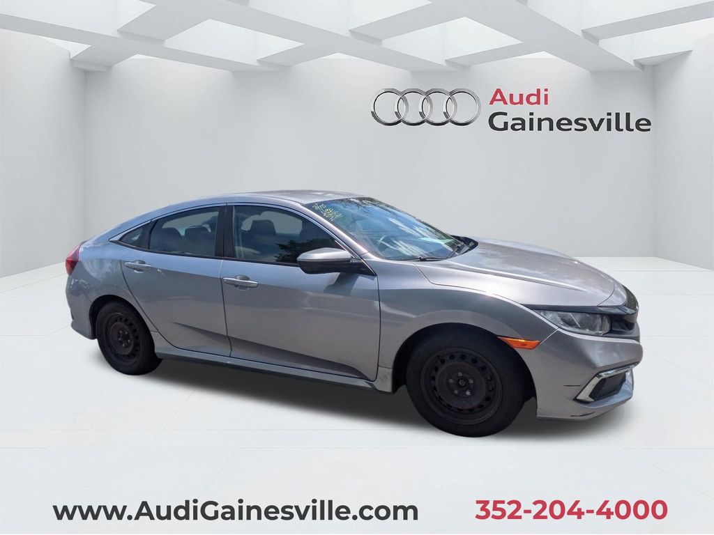 Silver 2020 Honda Civic Sedan Front-Wheel Drive Continuously Variable Transmission