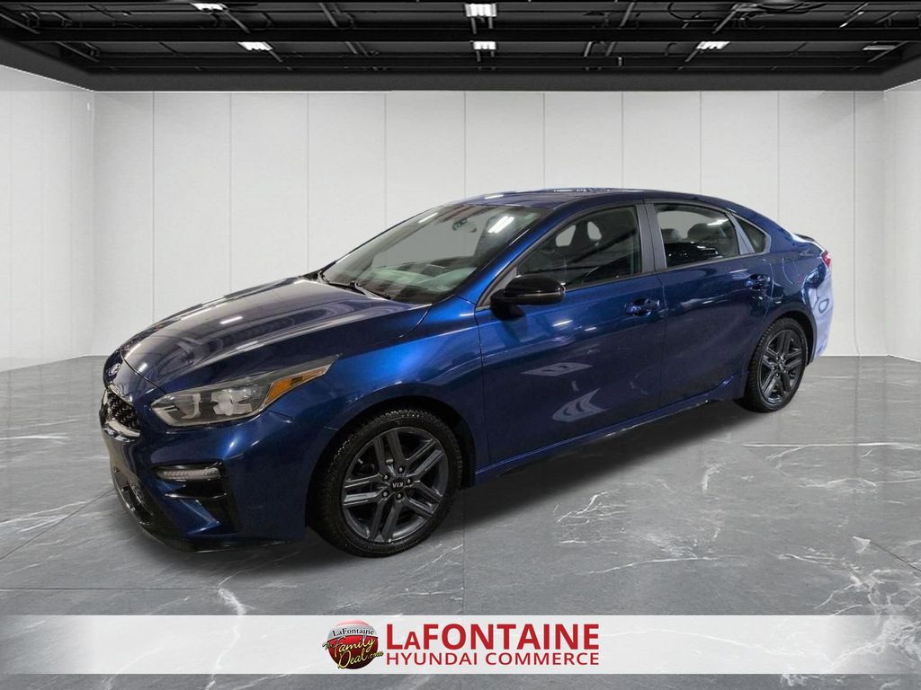 Deep Sea Blue 2021 Kia Forte GT Line FWD Sedan Front-Wheel Drive Continuously Variable Transmission