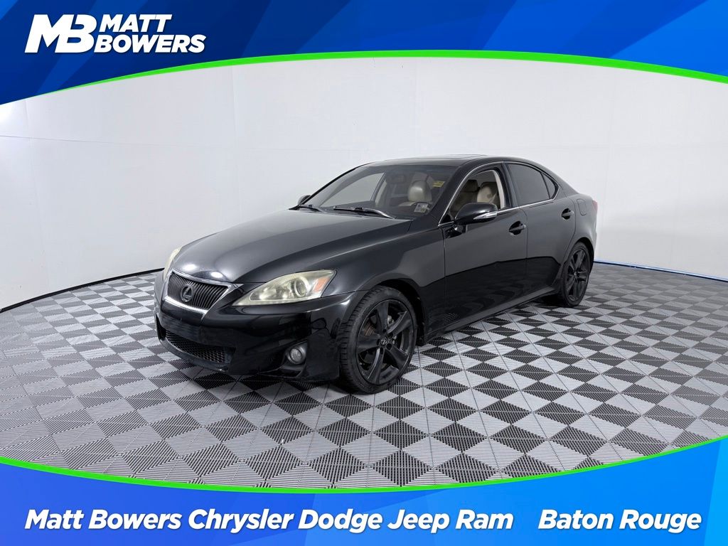 Black (Obsidian) 2012 Lexus IS Sedan Rear-Wheel Drive 6-Speed Automatic