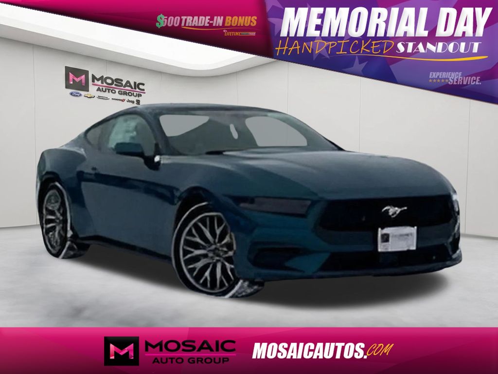 Adriatic Blue Metallic 2026 Ford Mustang EcoBoost Premium Fastback RWD Coupe Rear-Wheel Drive Automatic