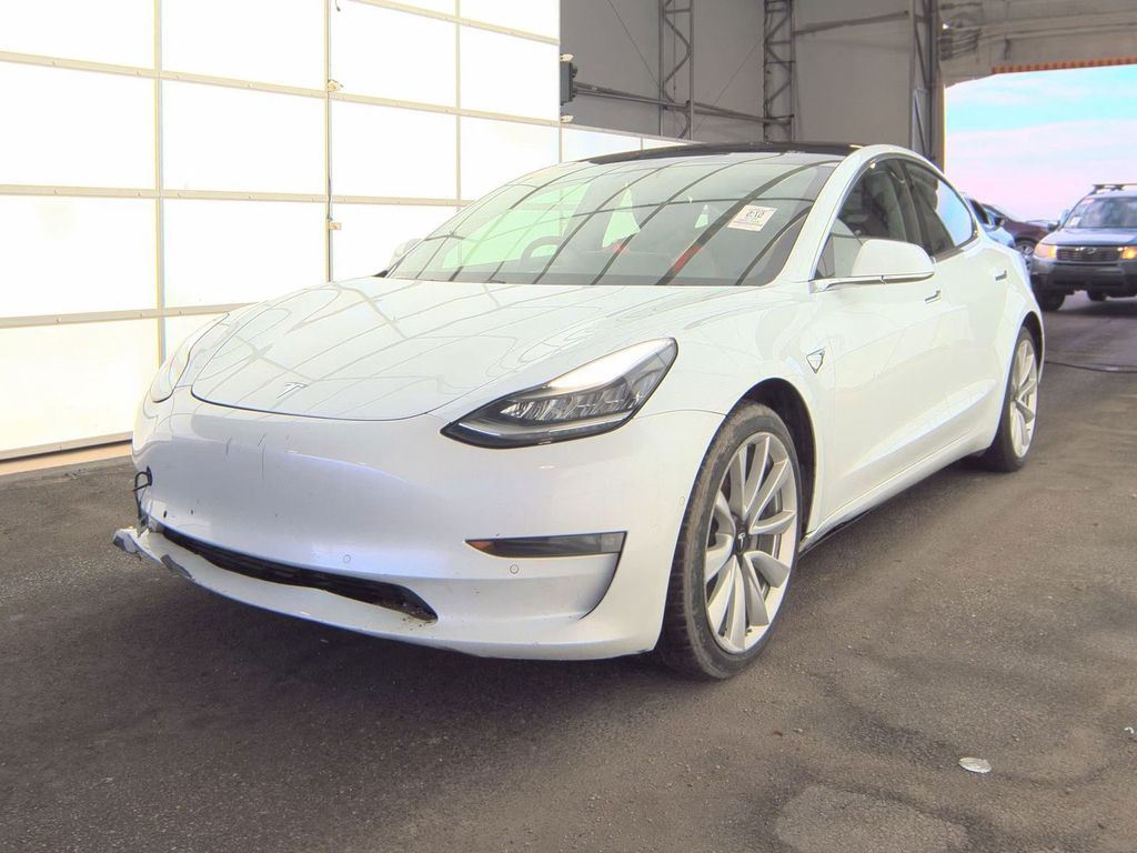 White 2018 Tesla Model 3 Long Range AWD Sedan All-Wheel Drive 1-Speed Automatic