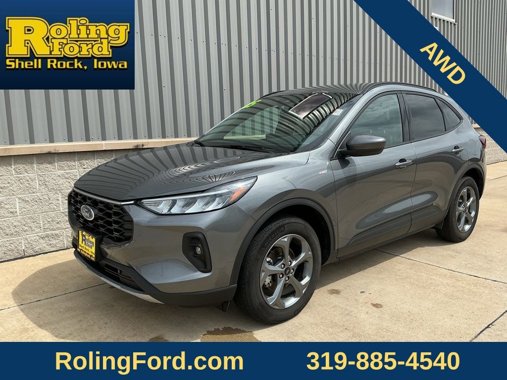 Carbonized Gray Metallic 2025 Ford Escape Hybrid SUV / Crossover All-Wheel Drive Continuously Variable Transmission