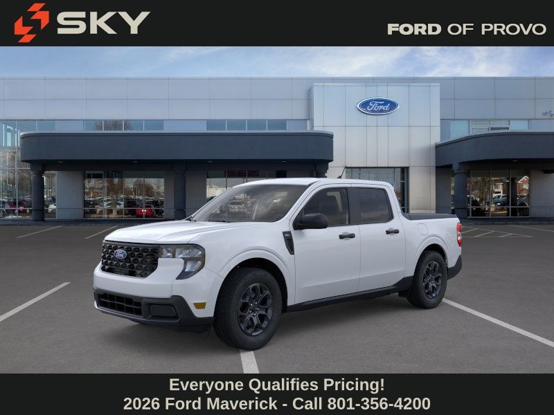 Oxford White 2026 Ford Maverick XLT SuperCrew AWD Pickup Truck All-Wheel Drive Continuously Variable Transmission