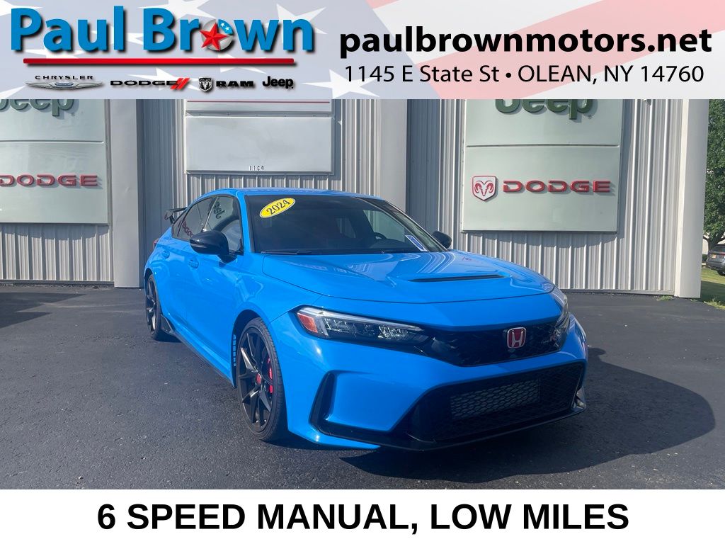Boost Blue Pearl 2024 Honda Civic Type R Hatchback Front-Wheel Drive 6-Speed Manual