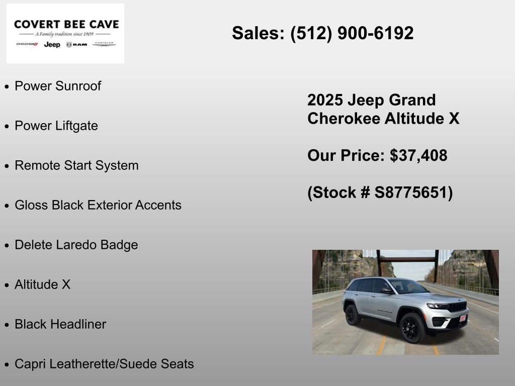 New Car 2025 Jeep Grand Cherokee  For Sale Under $40,000 In Austin, Texas