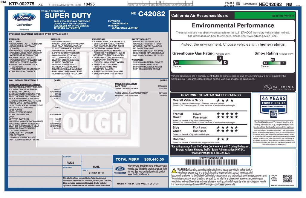 Certified Used 2022 Black Ford Lariat image 5