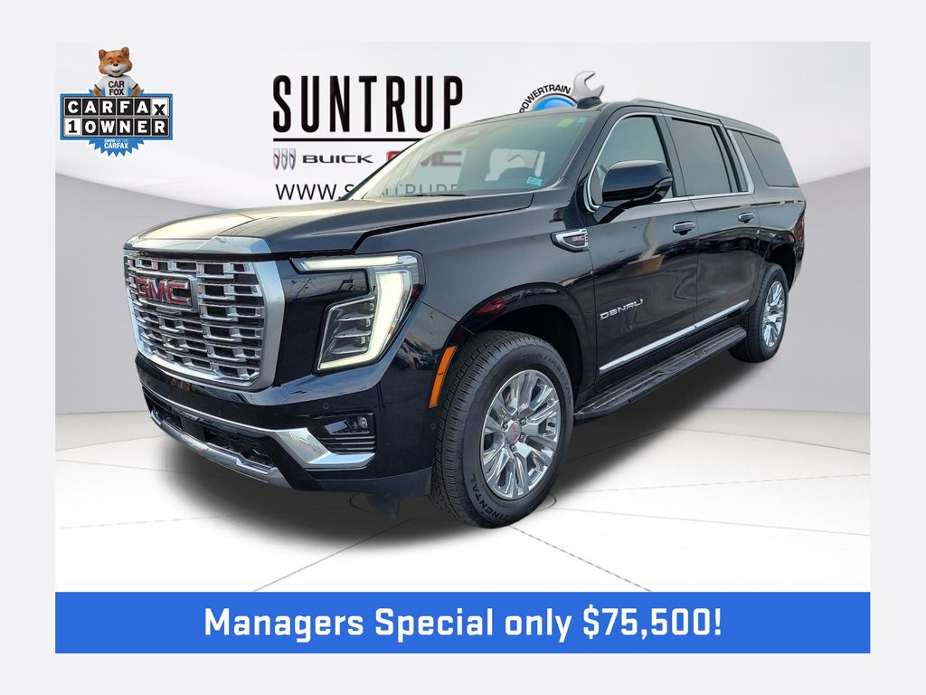 Onyx Black 2025 GMC Yukon XL Denali 4WD SUV / Crossover Four-Wheel Drive