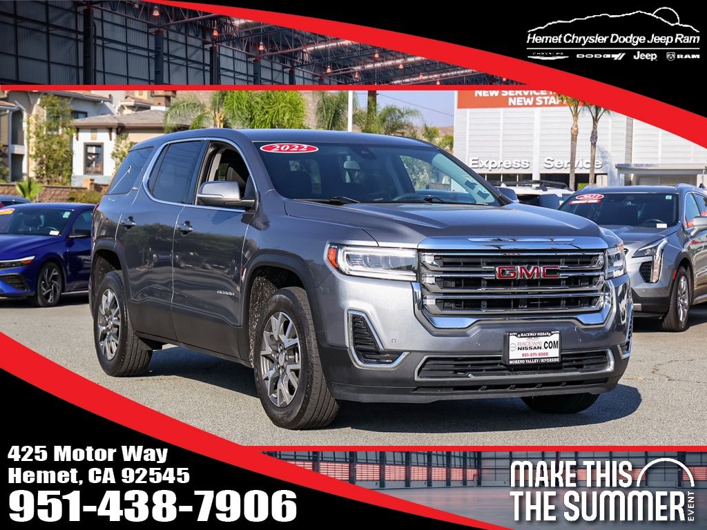 Gray (Satin Steel Metallic) 2022 GMC Acadia SUV / Crossover Four-Wheel Drive 9-Speed Automatic