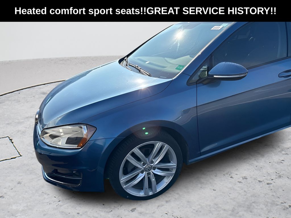 Blue 2017 Volkswagen Golf Hatchback Front-Wheel Drive 6-Speed Automatic