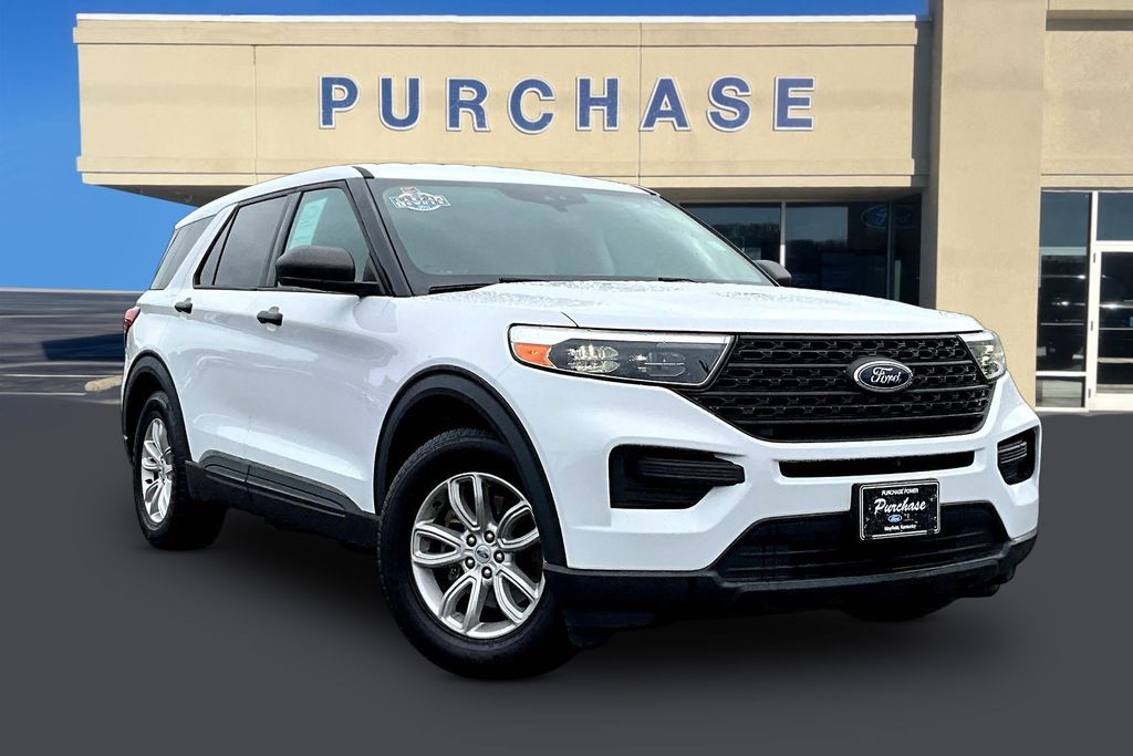 Oxford White 2021 Ford Explorer RWD SUV / Crossover Rear-Wheel Drive Automatic