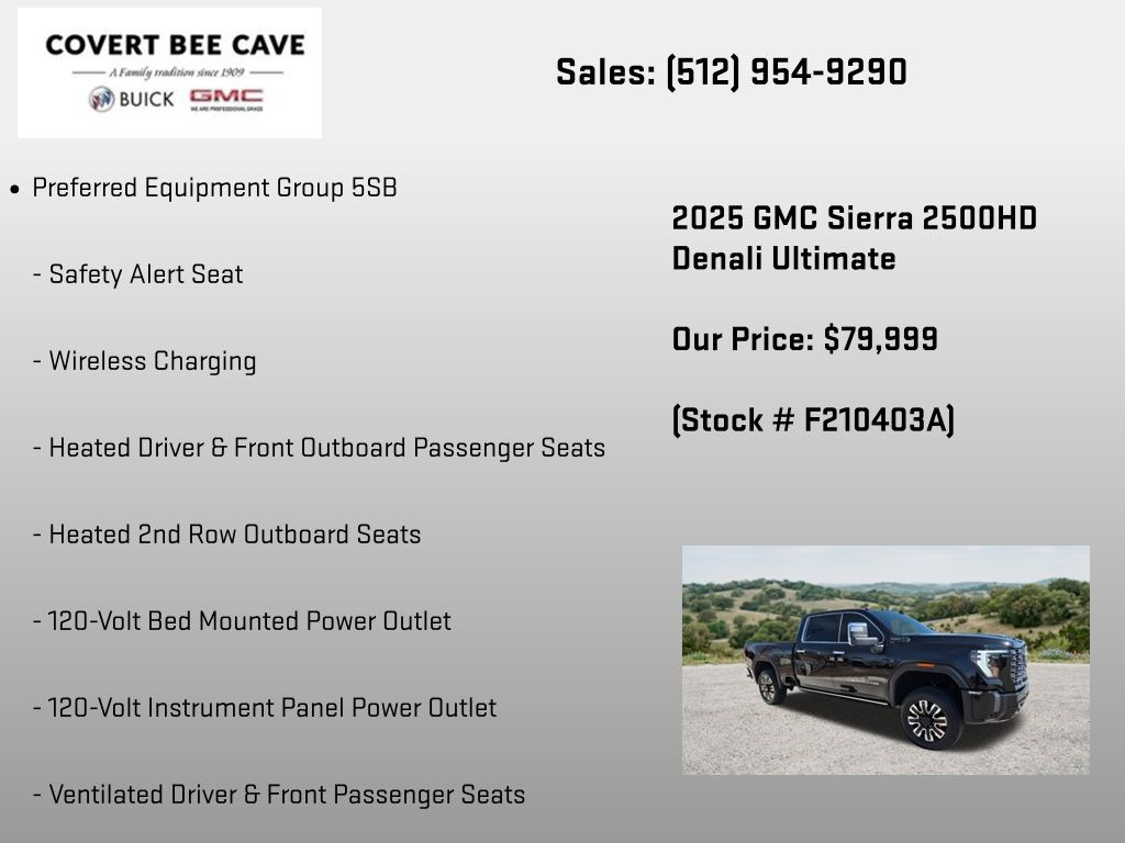 Used Car 2025 Gmc Sierra 2500hd  Denali Ultimate For Sale Under $80,000 In Austin, Texas
