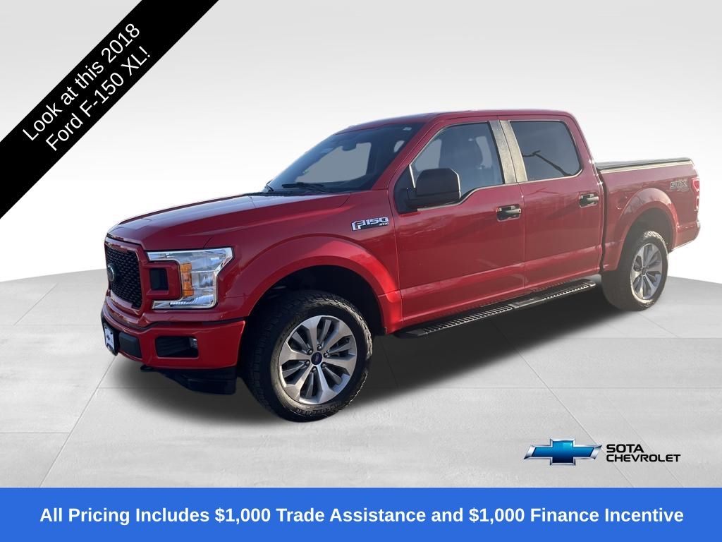 Race Red 2018 Ford F-150 XL SuperCrew 4WD Pickup Truck Four-Wheel Drive Automatic