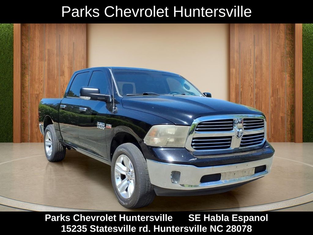 Black Clearcoat 2014 RAM 1500 Big Horn Crew Cab 4WD Pickup Truck Four-Wheel Drive 8-Speed Automatic