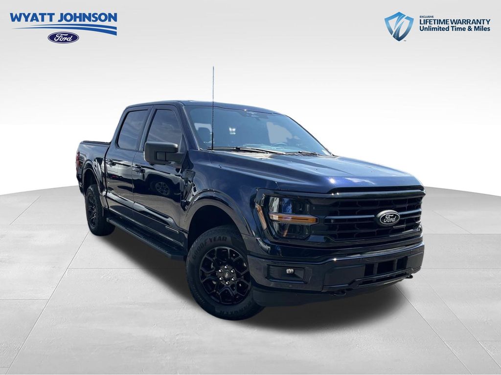 Blue Metallic 2024 Ford F-150 Pickup Truck Four-Wheel Drive Automatic