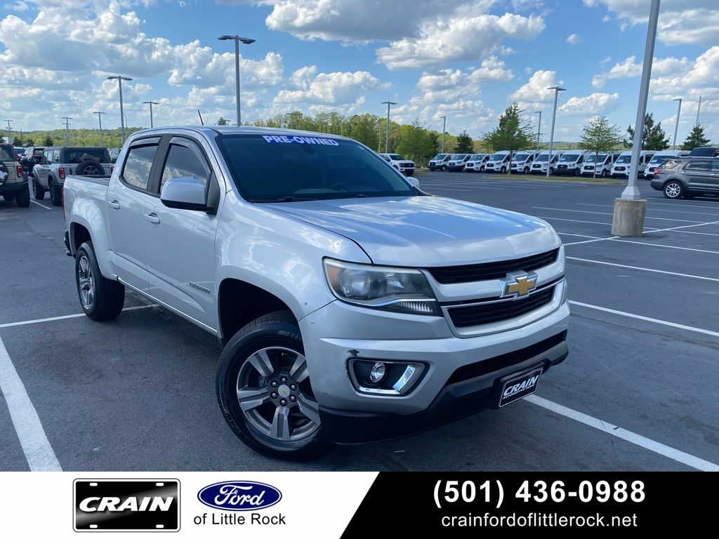 Silver Ice Metallic 2018 Chevrolet Colorado Work Truck Crew Cab 4WD Pickup Truck Four-Wheel Drive 8-Speed Automatic