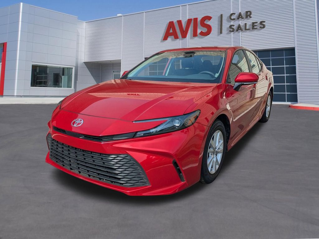 Supersonic Red 2025 Toyota Camry LE FWD Sedan Front-Wheel Drive Continuously Variable Transmission