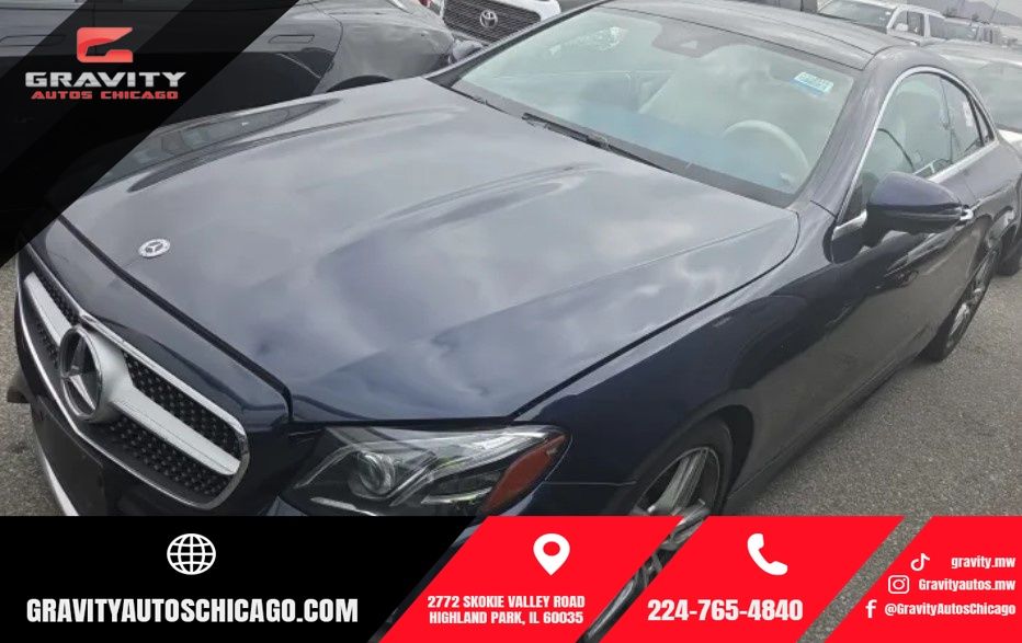 Lunar Blue Metallic 2019 Mercedes-Benz E-Class Coupe All-Wheel Drive 9-Speed Automatic