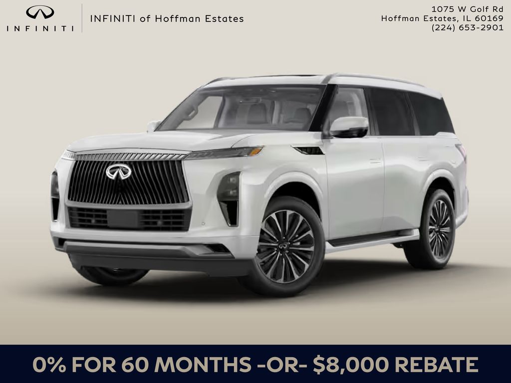 Radiant White 2026 INFINITI QX80 Luxe 4WD SUV / Crossover All-Wheel Drive 9-Speed Automatic