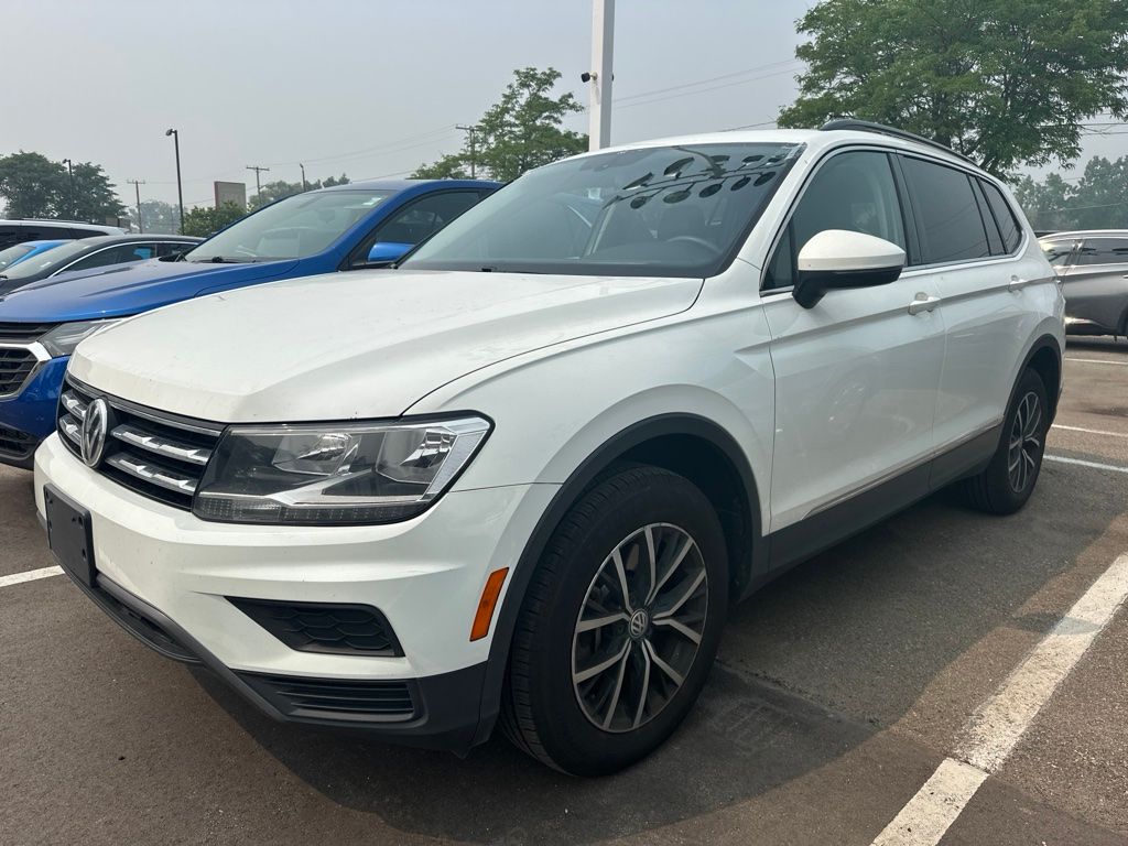 Pure White 2021 Volkswagen Tiguan SUV / Crossover Front-Wheel Drive 8-Speed Automatic
