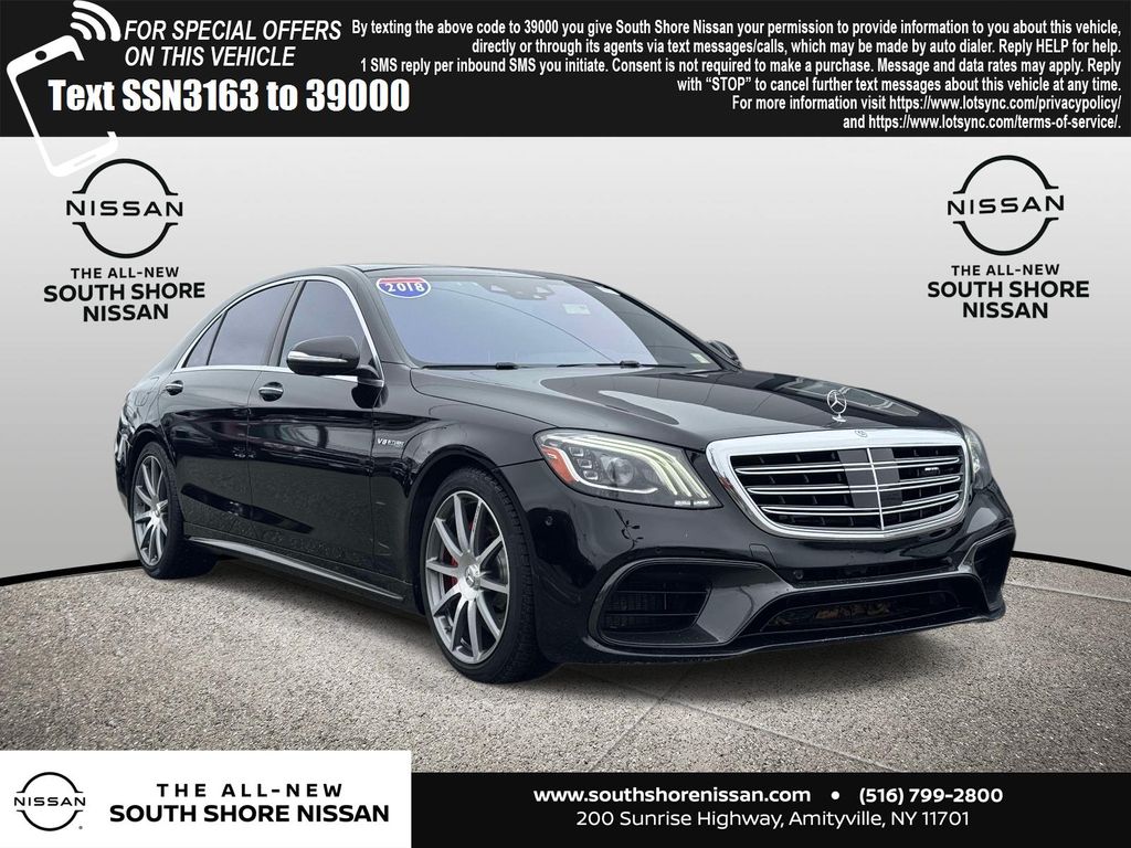 Black 2018 Mercedes-Benz S-Class S 63 AMG 4MATIC AWD Sedan All-Wheel Drive 9-Speed Automatic