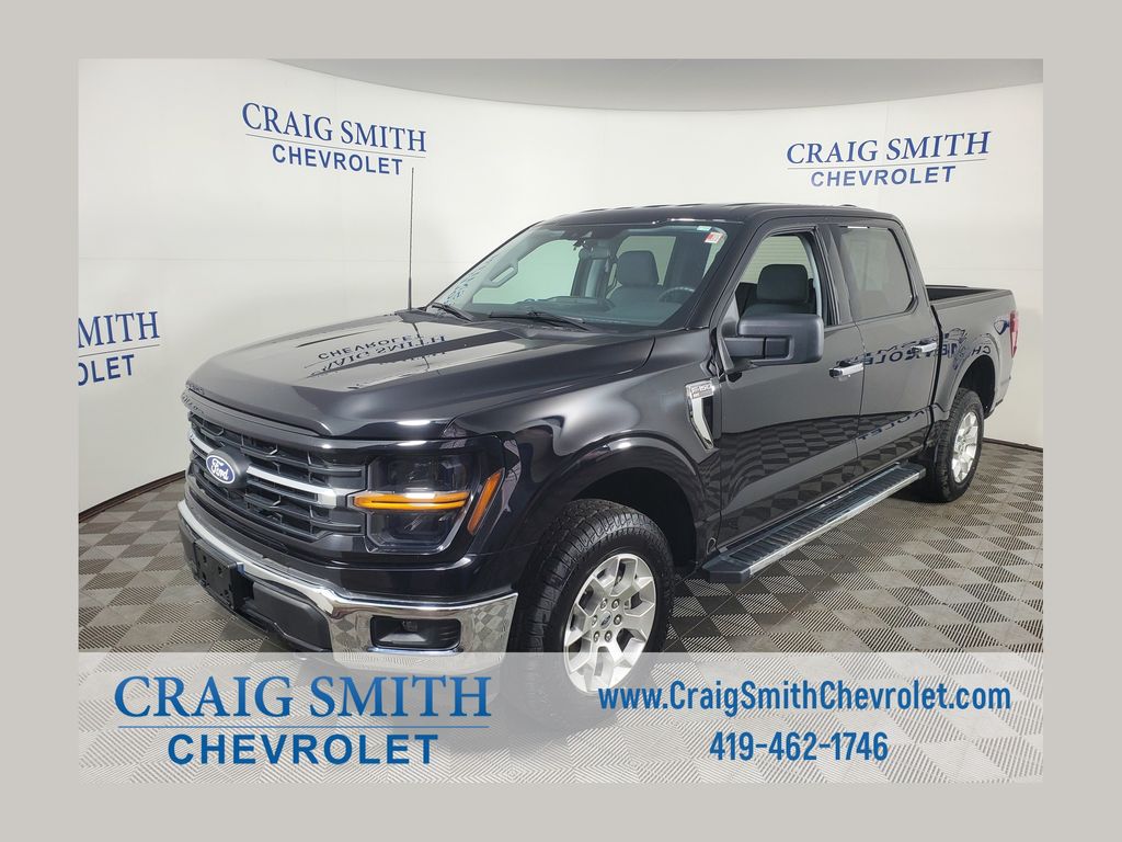 Black 2025 Ford F-150 Pickup Truck Four-Wheel Drive Automatic