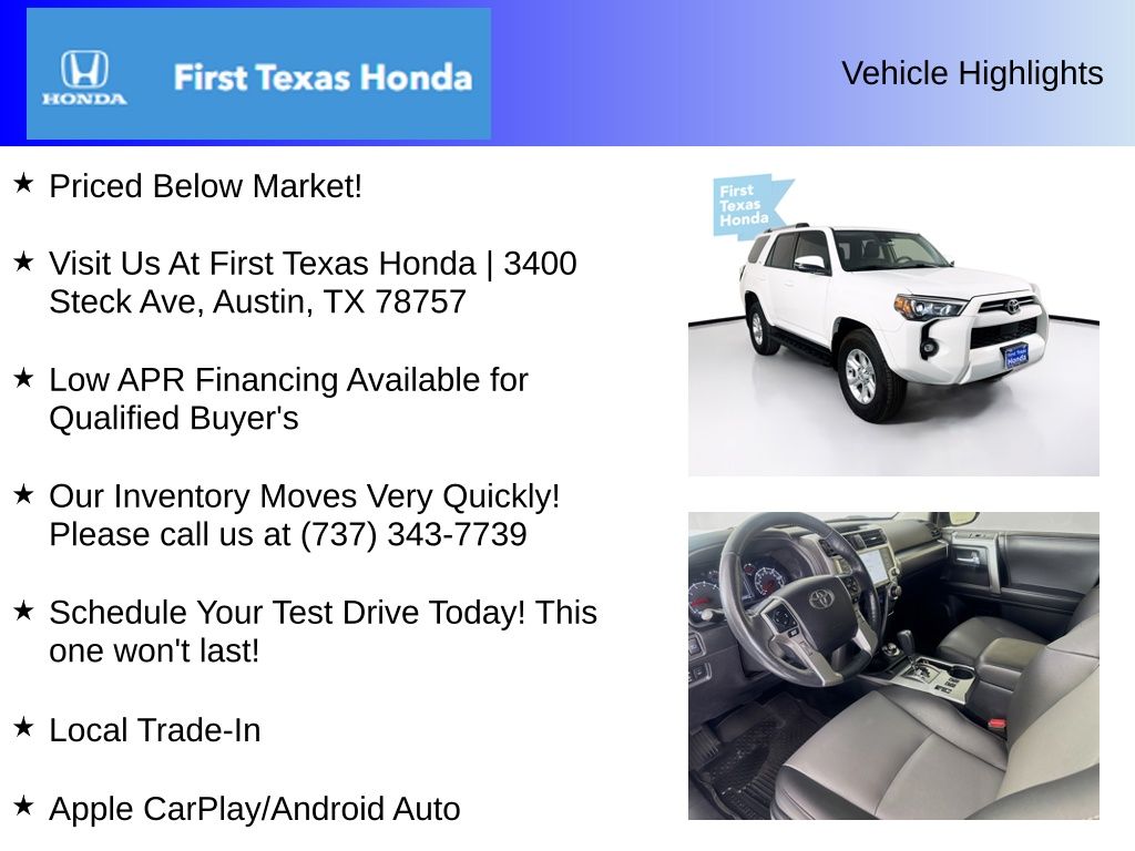 Used Car 2024 Toyota 4runner  Sr5 Premium For Sale Under $50,000 In Austin, Texas