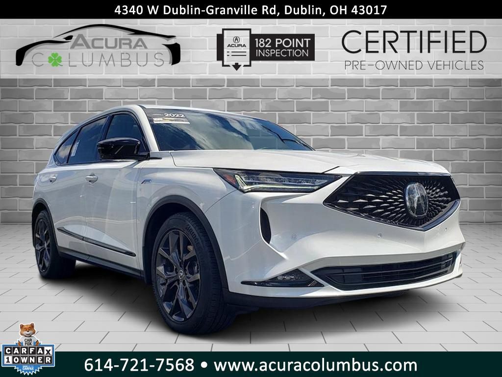 Platinum White Pearl 2022 Acura MDX SH-AWD with A-SPEC Package SUV / Crossover All-Wheel Drive Automatic