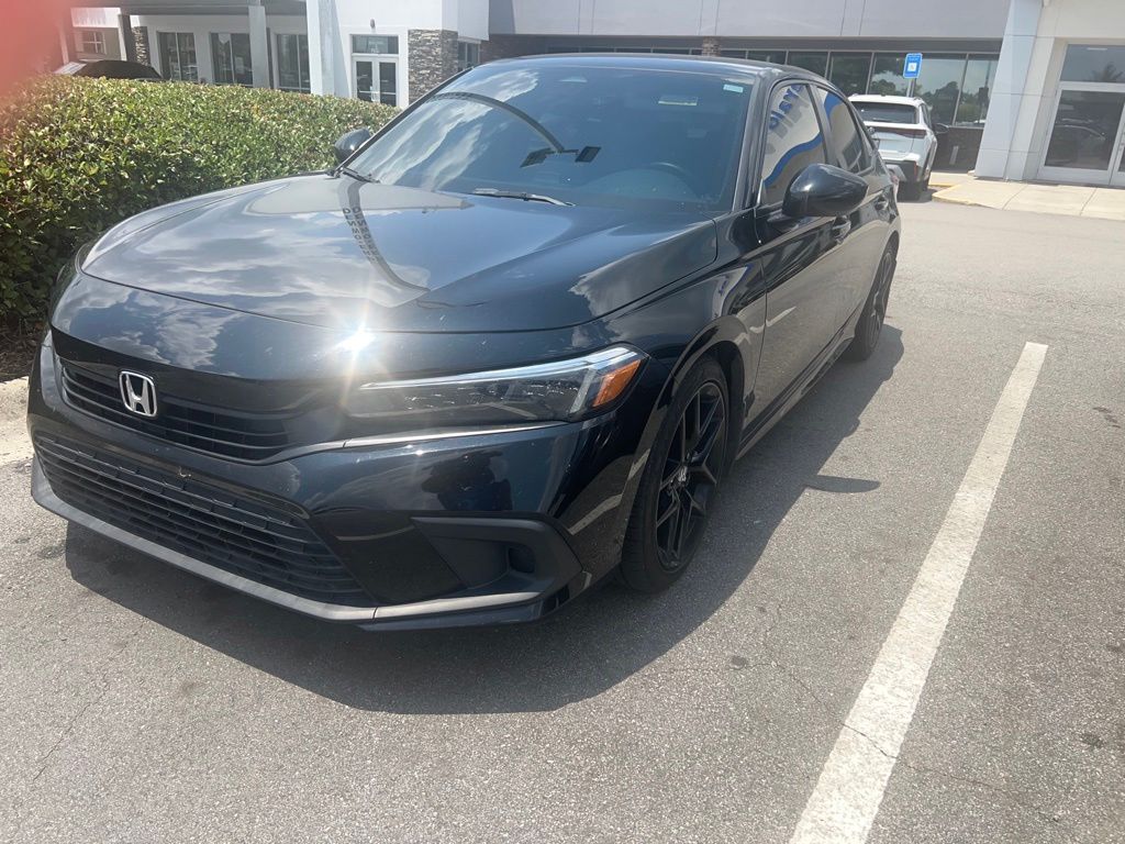 Crystal Black Pearl 2023 Honda Civic Sedan Front-Wheel Drive Continuously Variable Transmission