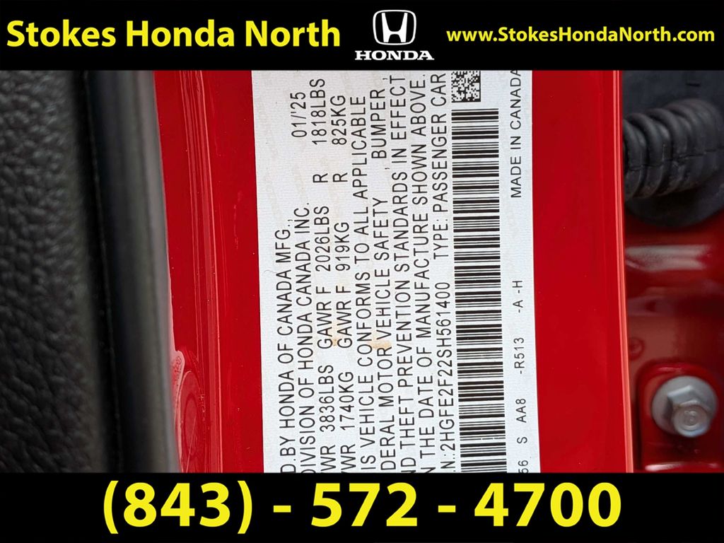 2025 Honda Civic LX Red at Stokes Honda North