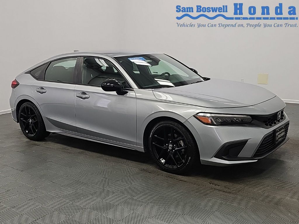 Lunar Silver Metallic 2024 Honda Civic Hatchback Hatchback Front-Wheel Drive Continuously Variable Transmission