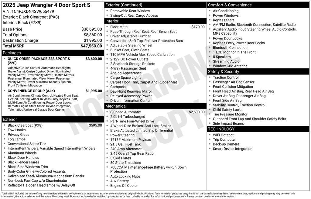 New Car 2025 Jeep Wrangler  For Sale Under $40,000 In Austin, Texas